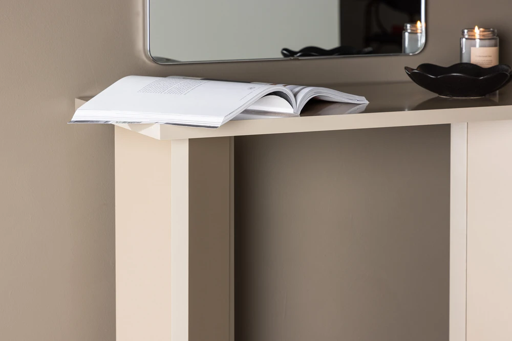 Venture Design Rašomasis stalas Kristiansund 90x42x75 cm Smėlio spalvos