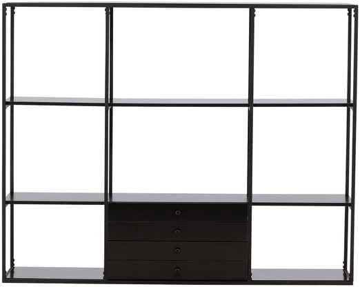 Venture Design Reljefinis stalas, Amaraillo, 35x120x150 cm, Juodas