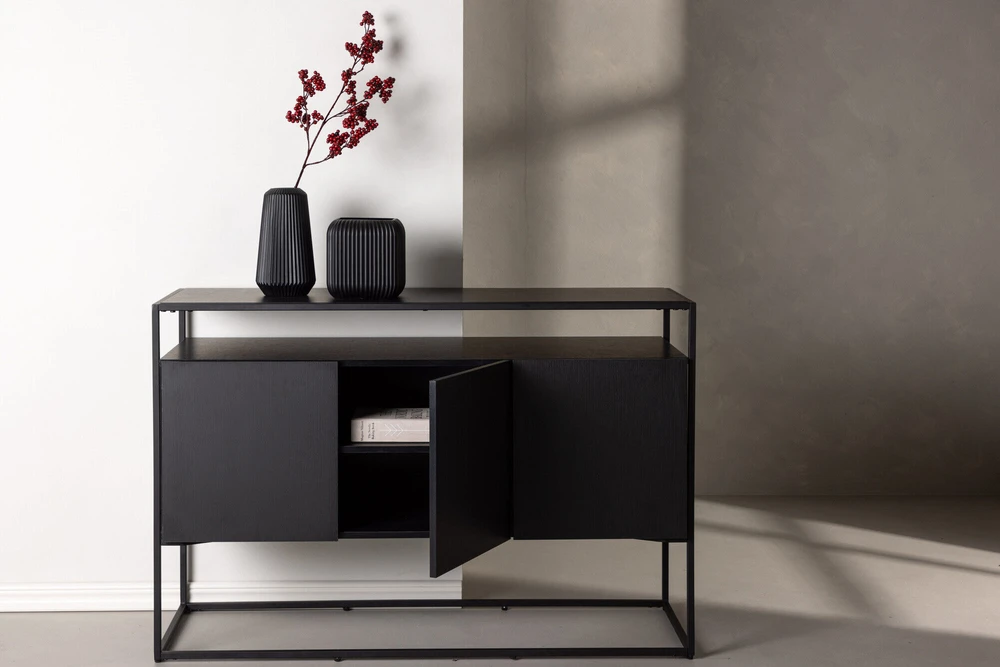 Venture Design Reljefinis stalas, Kingsport, 120x80 cm, Juodas