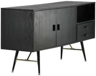 Venture Design Sandelės vienetas, auksinis, 160x80 cm, juodas