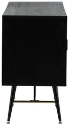 Venture Design Sandelės vienetas, auksinis, 160x80 cm, juodas