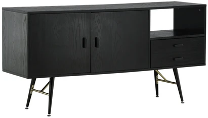 Venture Design Sandelės vienetas, auksinis, 160x80 cm, juodas