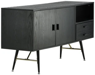Venture Design Sandelės vienetas, auksinis, 160x80 cm, juodas