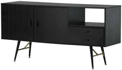 Venture Design Sandelės vienetas, auksinis, 160x80 cm, juodas