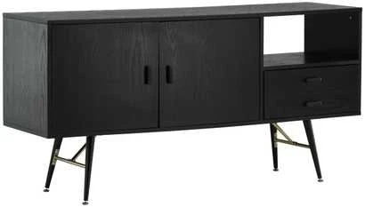 Venture Design Sandelės vienetas, auksinis, 160x80 cm, juodas