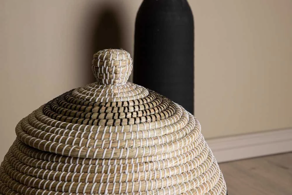 Venture Design Saugojimo krepšys, Chennai natūralios šiaudų medžiagos, ø33 cm, beždžiovyškai