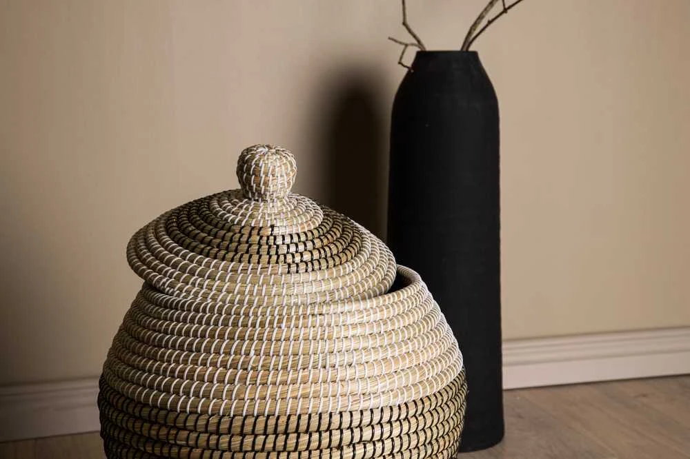 Venture Design Saugojimo krepšys, Chennai natūralios šiaudų medžiagos, ø33 cm, beždžiovyškai