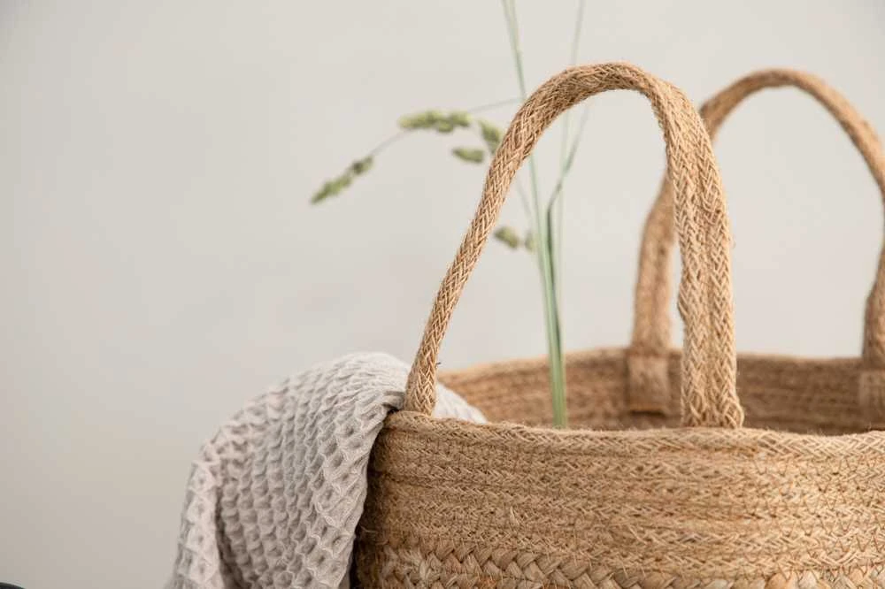 Venture Design Saugojimo krepšys, Mumbai juta, ø32 cm, natūralios spalvos
