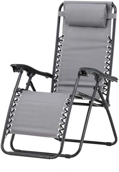 Venture Design Saulės gultas Vulcano 44x50x42,5 cm Pilkas plienas