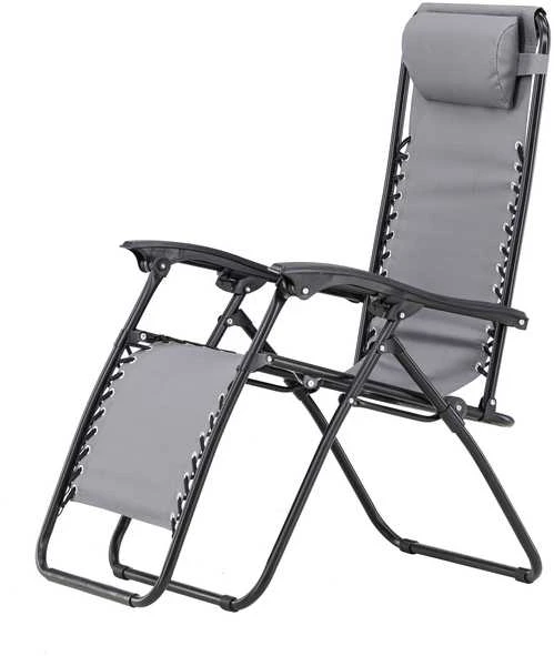 Venture Design Saulės gultas Vulcano 44x50x42,5 cm Pilkas plienas