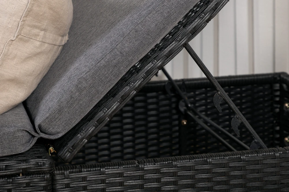 Venture Design Saulės ležiama, keturių vietų, 60,5x198 cm, juoda