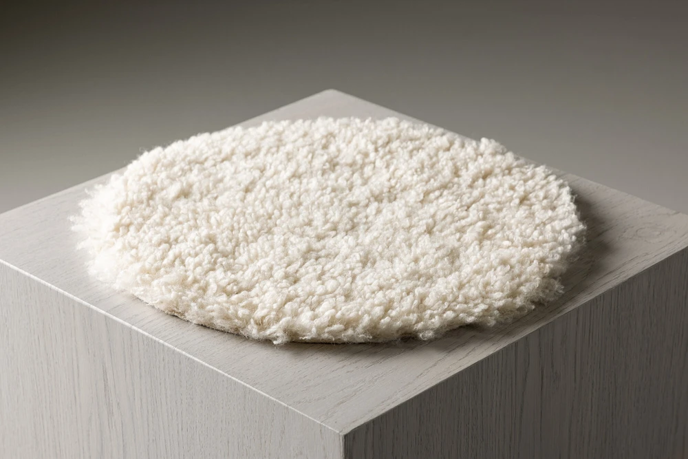 Venture Design Sėdynės pagalvėlė, Katy poliesterio "Teddy", 34 cm, Balta