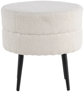 Venture Design Sėdynės Pufas, Puodas Pouf Balta Teddy, 40x40 cm, Balta