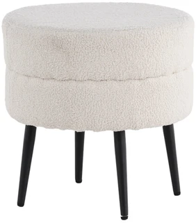 Venture Design Sėdynės Pufas, Puodas Pouf Balta Teddy, 40x40 cm, Balta