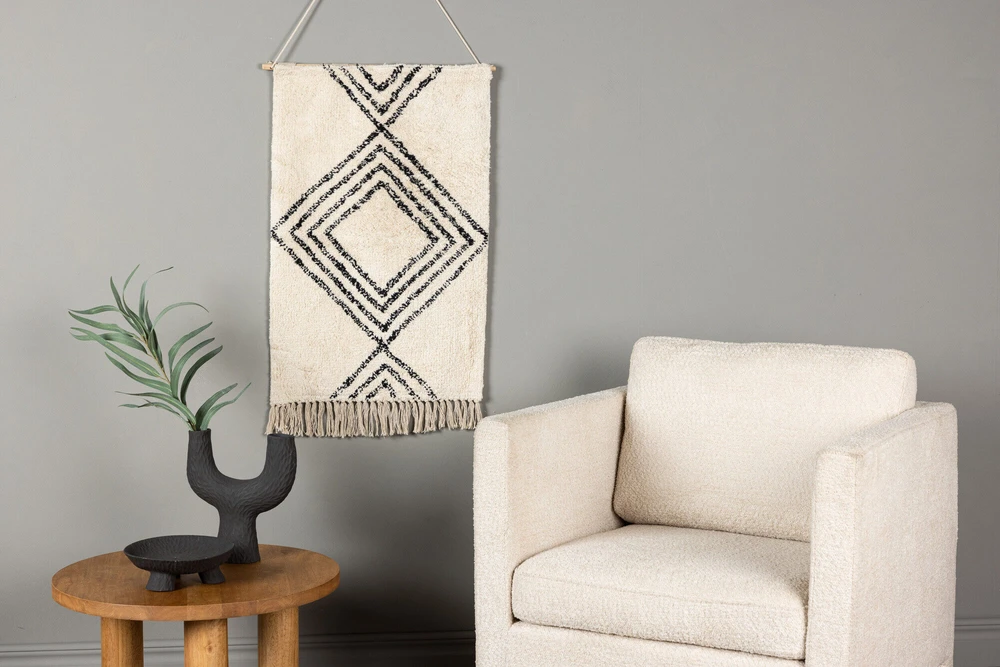 Venture Design Sieninis kilimas, Meilė, 50x80 cm, Balta-šviesi