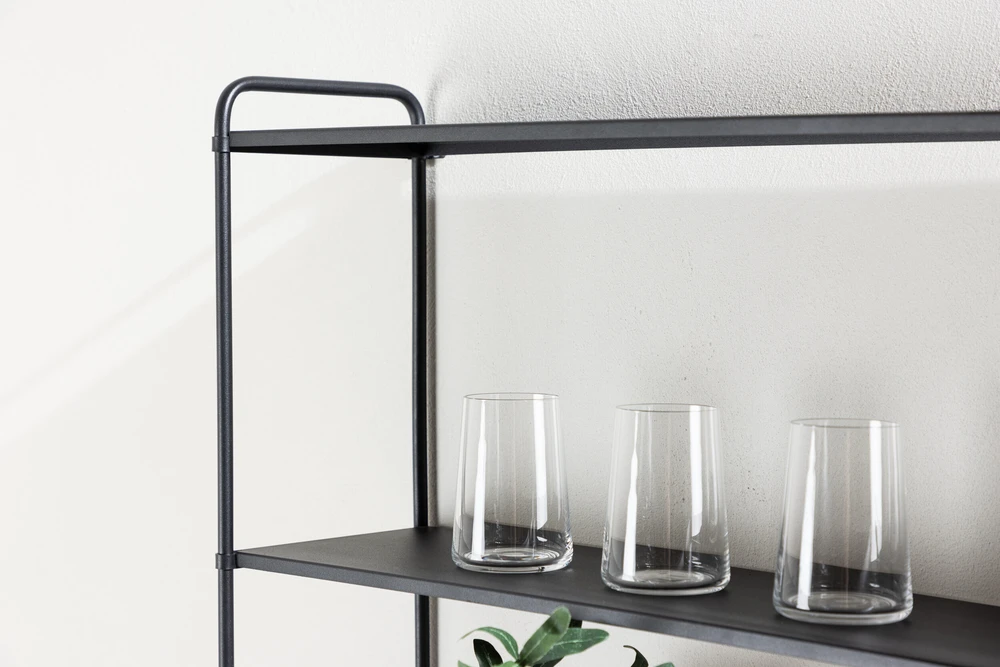 Venture Design Sieninis lentynas, Lyon, 122x63 cm, Juodas