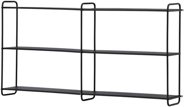 Venture Design Sieninis lentynas, Lyon, 122x63 cm, Juodas