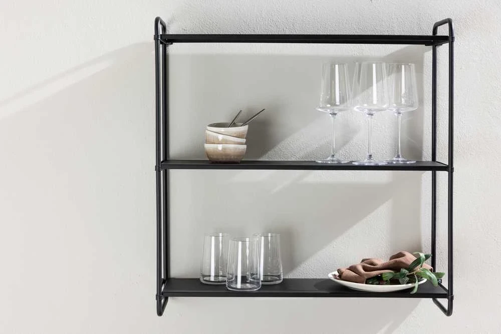 Venture Design Sieninis lentynas, Lyon, 62x63 cm, Juodas