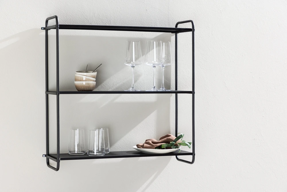 Venture Design Sieninis lentynas, Lyon, 62x63 cm, Juodas