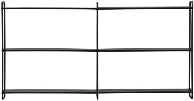 Venture Design Sieninis lentynas, Lyon, 122x63 cm, Juodas