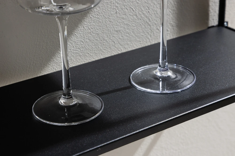 Venture Design Sieninis lentynas, Lyon, 122x63 cm, Juodas