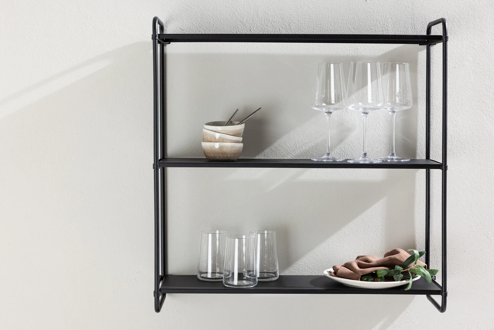 Venture Design Sieninis lentynas, Lyon, 62x63 cm, Juodas