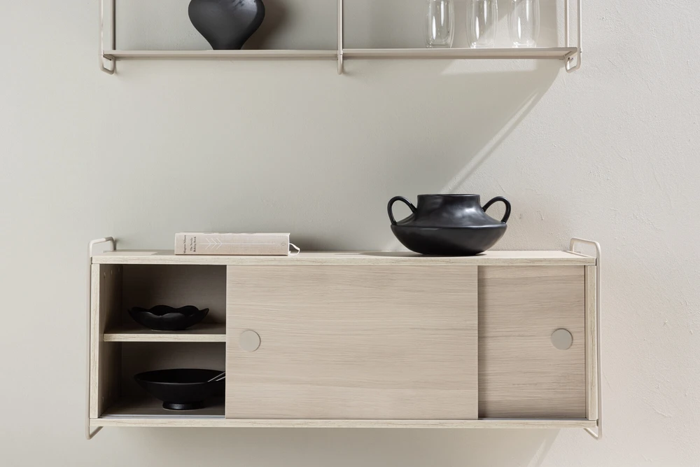 Venture Design Sieninis spintelė, Paryžius, 121x35x48 cm, Balta
