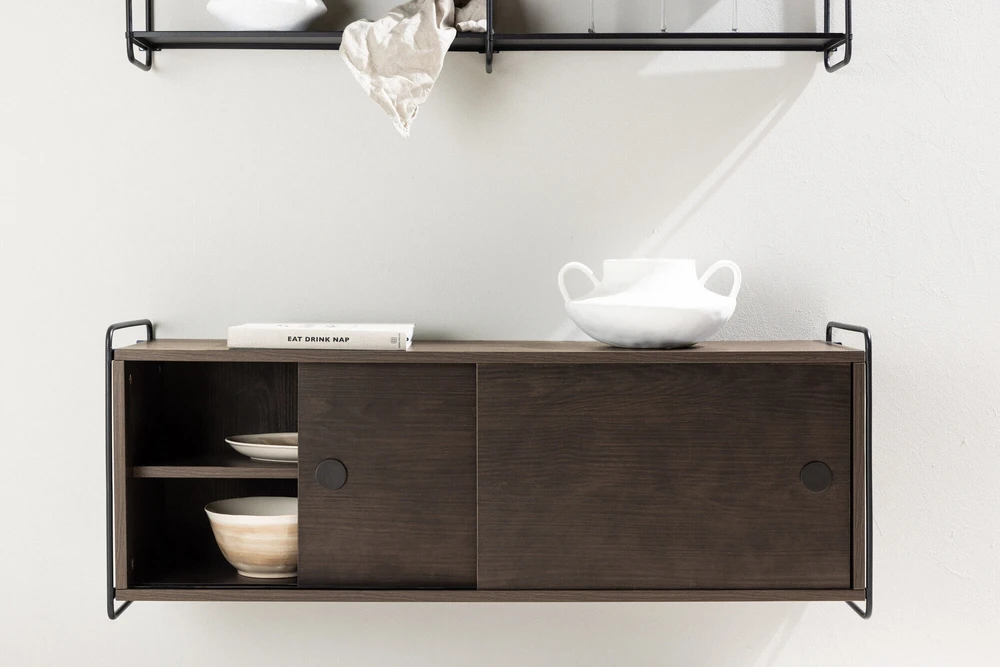 Venture Design Sieninis spintelis, Paryžius, 121x35x48 cm, Tamsiai rudas