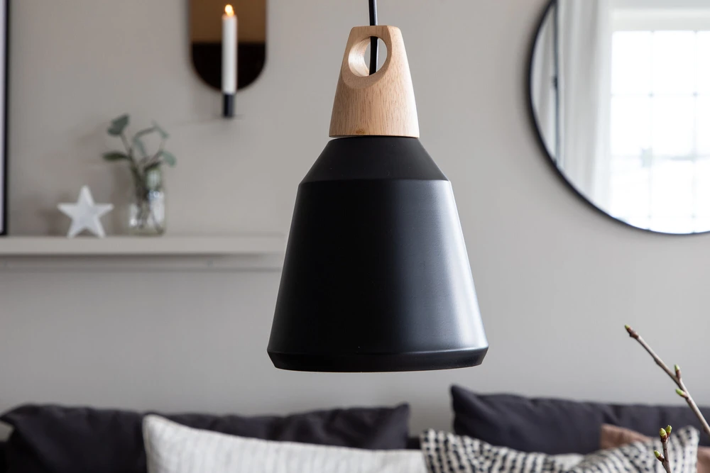 Venture Design Sieninis šviestuvas, Nao pakabinama lempa, juoda