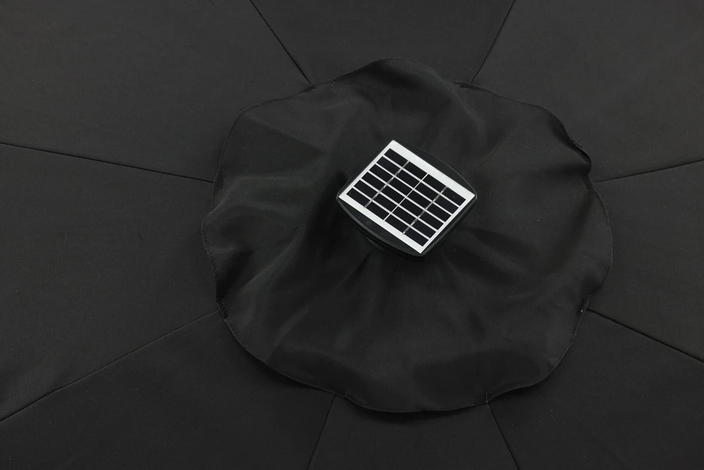 Venture Design Skėtis, Sabal su LED apšvietimu, 270 cm, Juodas