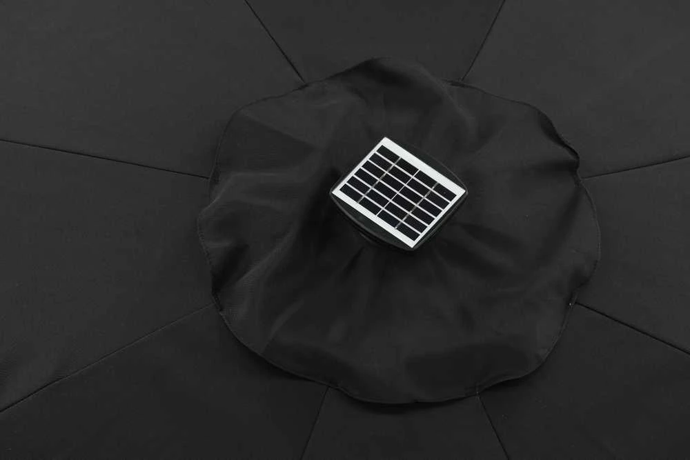 Venture Design Skėtis, Sabal su LED apšvietimu, 270 cm, Juodas