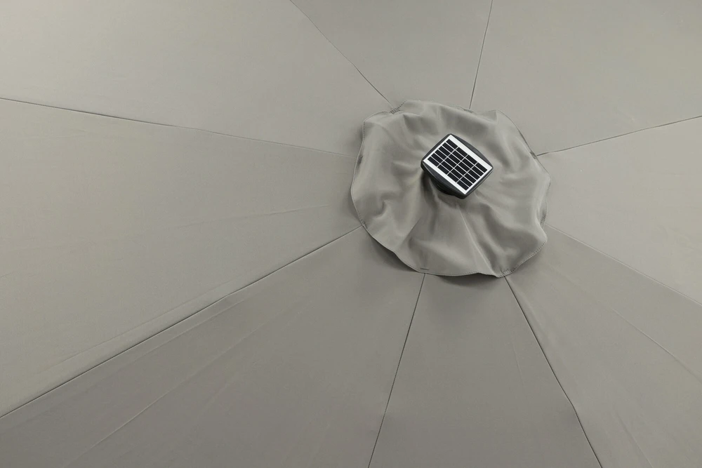 Venture Design Skėtis su LED apšvietimu, Sabal, 270 cm, Pilka