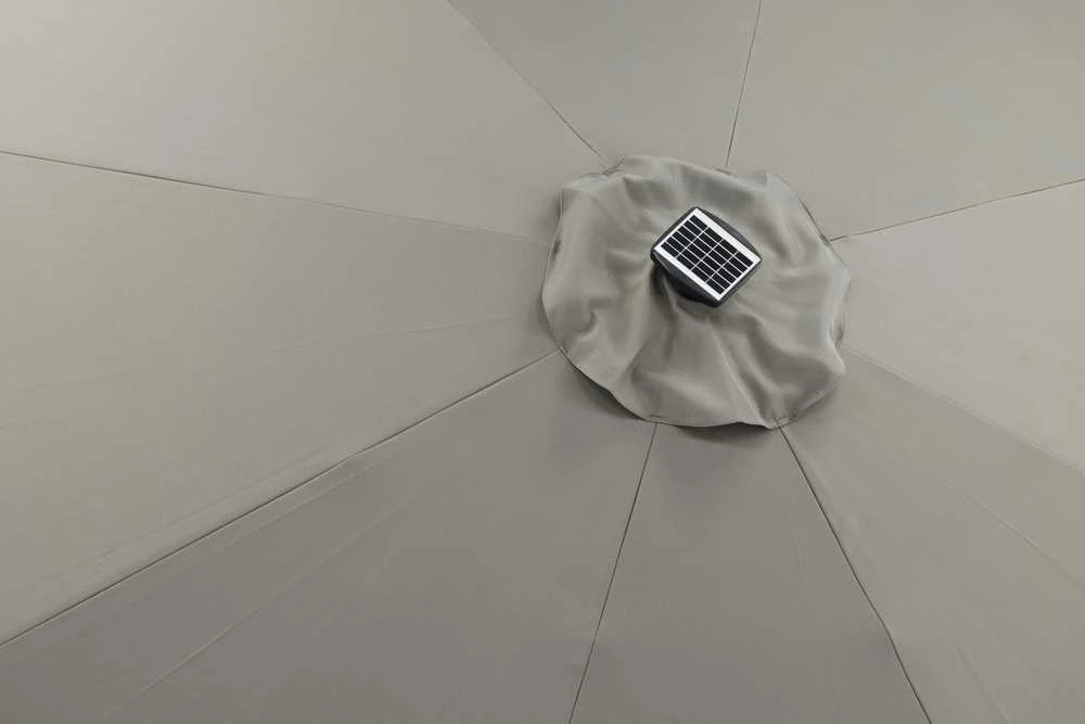 Venture Design Skėtis su LED apšvietimu, Sabal, 270 cm, Pilka