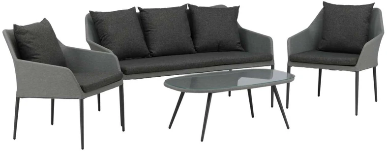 Venture Design Sodo baldų komplektas, Spoga, 75x79x72 cm, Juoda