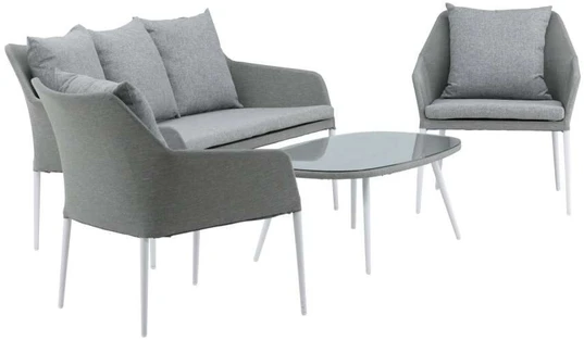 Venture Design Sodo baldų komplektas, Spoga, 75x79x72 cm, Pilka