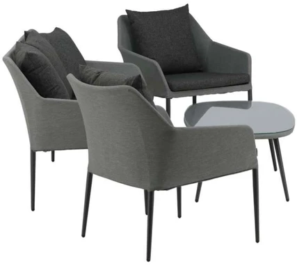 Venture Design Sodo baldų komplektas, Spoga, 75x79x72 cm, Juoda