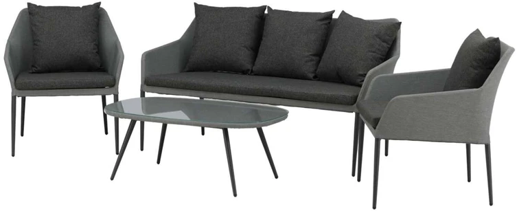 Venture Design Sodo baldų komplektas, Spoga, 75x79x72 cm, Juoda