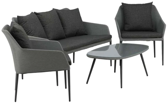 Venture Design Sodo baldų komplektas, Spoga, 75x79x72 cm, Juoda