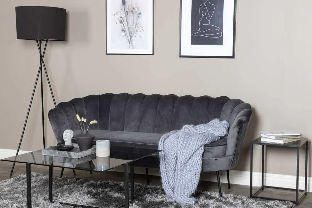 Venture Design Sofa, Calais 3-vietės, 180x78 cm, Tamsiai pilka