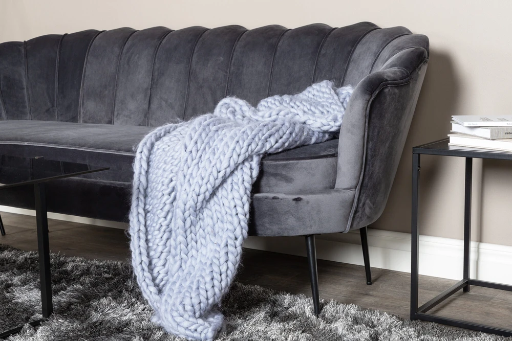 Venture Design Sofa, Calais 3-vietės, 180x78 cm, Tamsiai pilka