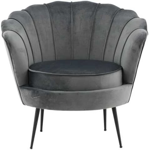 Fotelis Venture Design Sofa, Calais viengulė, 77x76x83 cm, Tamsiai pilka