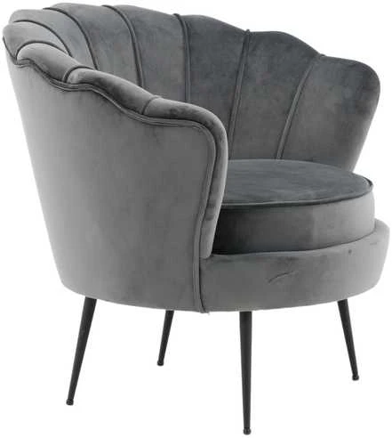 Fotelis Venture Design Sofa, Calais viengulė, 77x76x83 cm, Tamsiai pilka