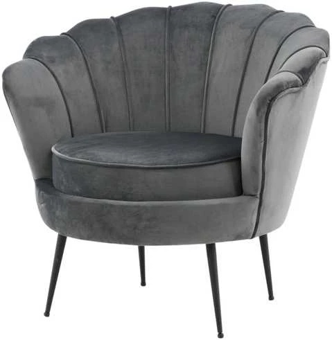 Fotelis Venture Design Sofa, Calais viengulė, 77x76x83 cm, Tamsiai pilka