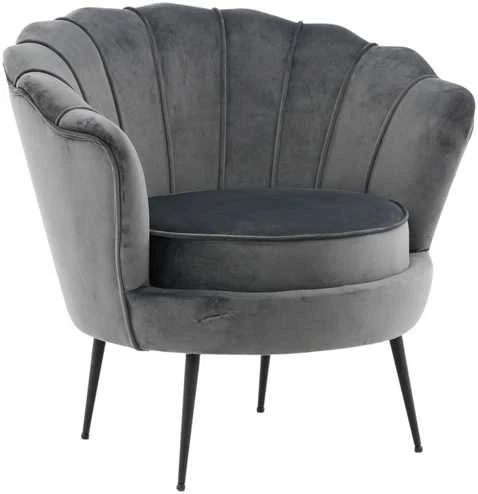 Fotelis Venture Design Sofa, Calais viengulė, 77x76x83 cm, Tamsiai pilka