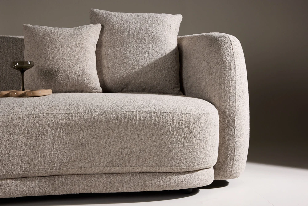 Venture Design Sofa, Cielo 3-vietės, 91x268x80 cm, Bėžmėlyna