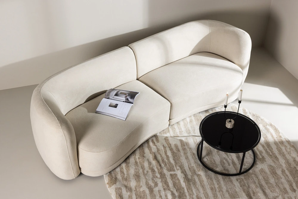 Venture Design Sofa, Cielo 3-vietės, 91x268x80 cm, kreminė