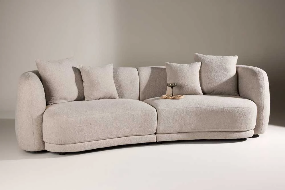 Venture Design Sofa, Cielo 3-vietės, 91x268x80 cm, Bėžmėlyna
