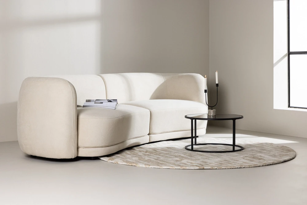 Venture Design Sofa, Cielo 3-vietės, 91x268x80 cm, kreminė