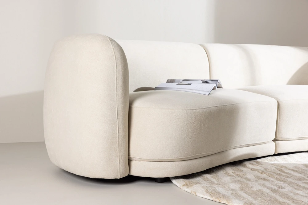 Venture Design Sofa, Cielo 3-vietės, 91x268x80 cm, kreminė