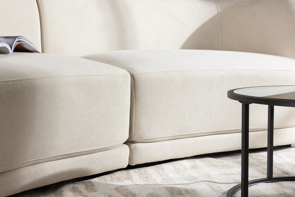 Venture Design Sofa, Cielo 3-vietės, 91x268x80 cm, kreminė
